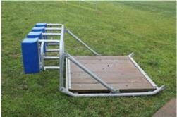 Photo of a football training sled.