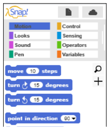 The Code Block Palette